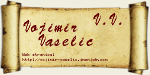 Vojimir Vaselić vizit kartica